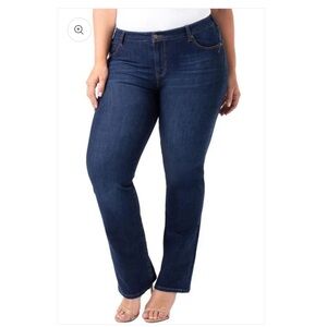 Liverpool Remy Hugger Dark Blue Straight Leg Jeans